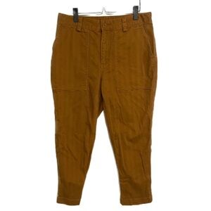 DULUTH trading co women’s size 10 khaki cargo pants jeans bottoms orange brown